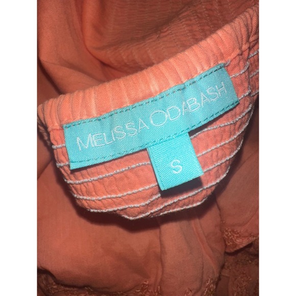 Melissa Odabash Embroidered Cotton Dress Cover Up Coral Size Small - Picture 7 of 8